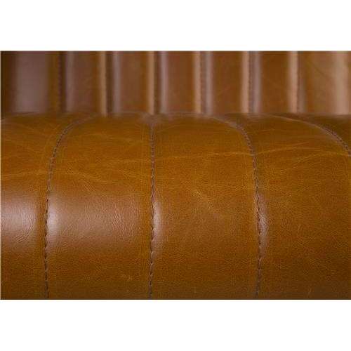 Dutchbone stoel met armleuningen stitched cognac 66 x 58 x 83 cm