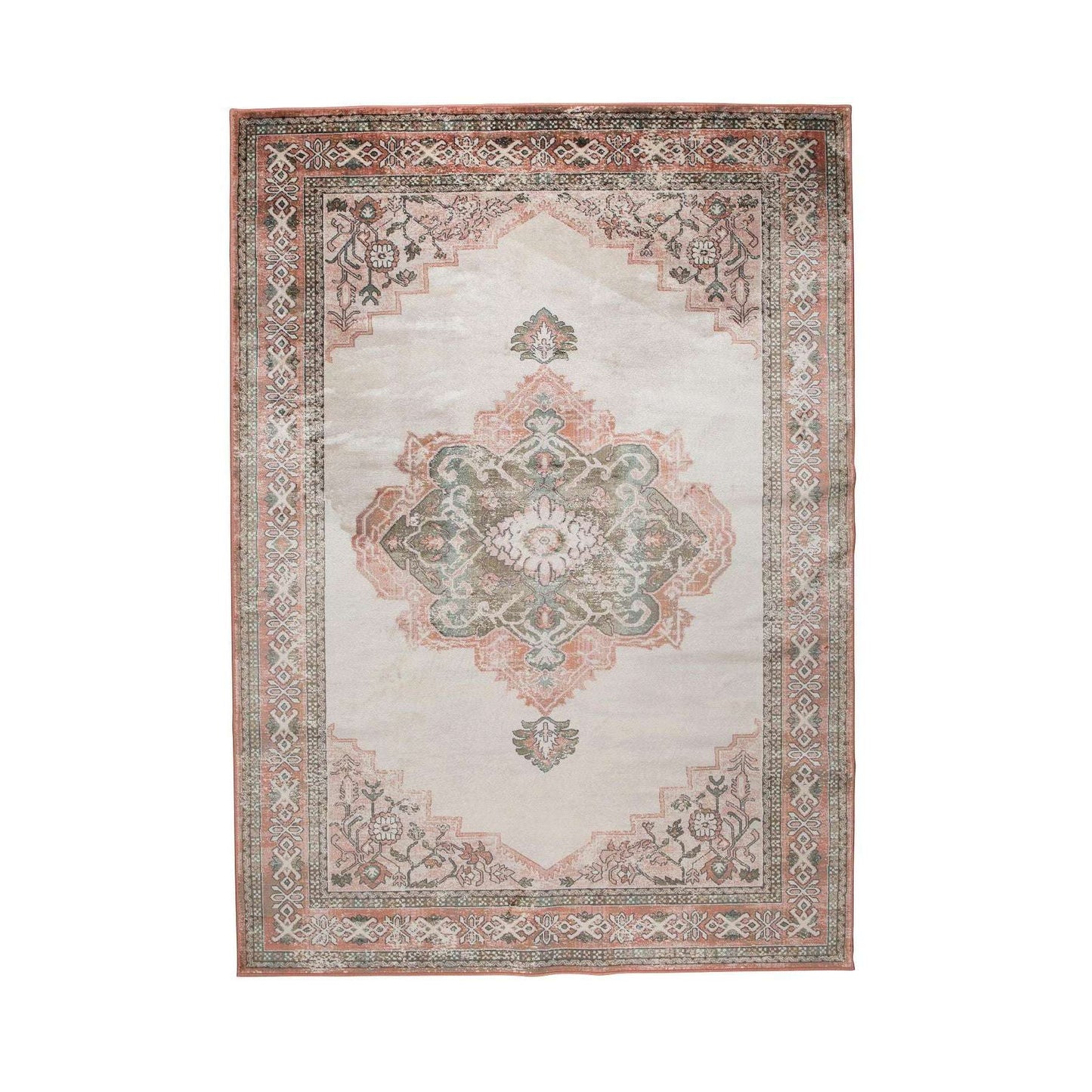 Dutchbone vloerkleed mahal roze/olijf 300 x 200 x 0,55 cm