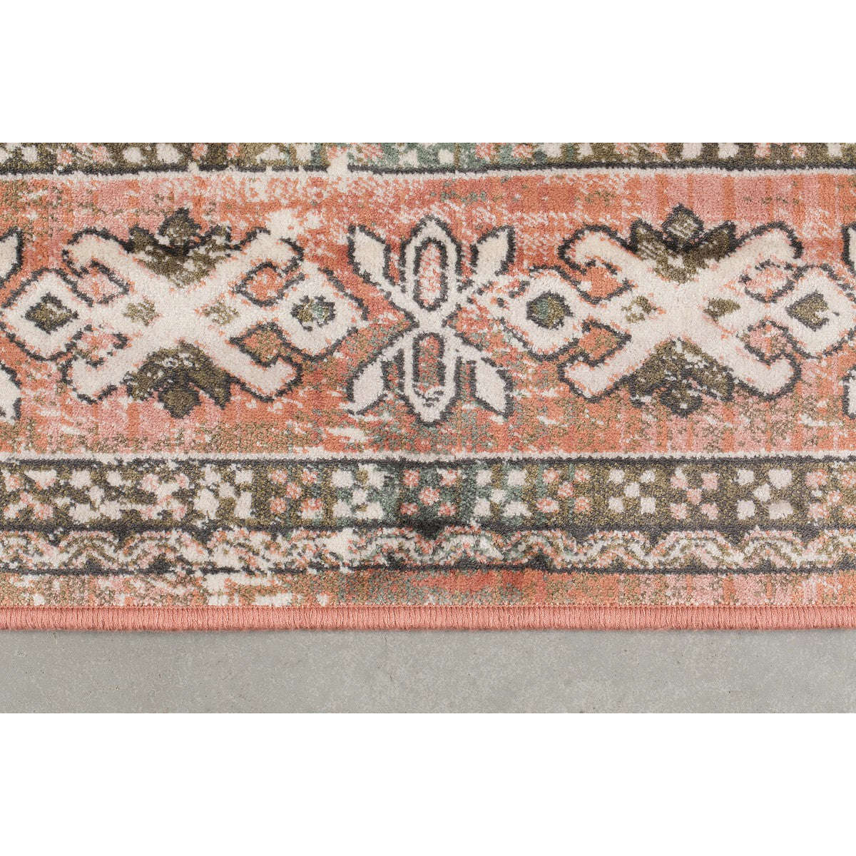 Dutchbone vloerkleed mahal roze/olijf 300 x 200 x 0,55 cm