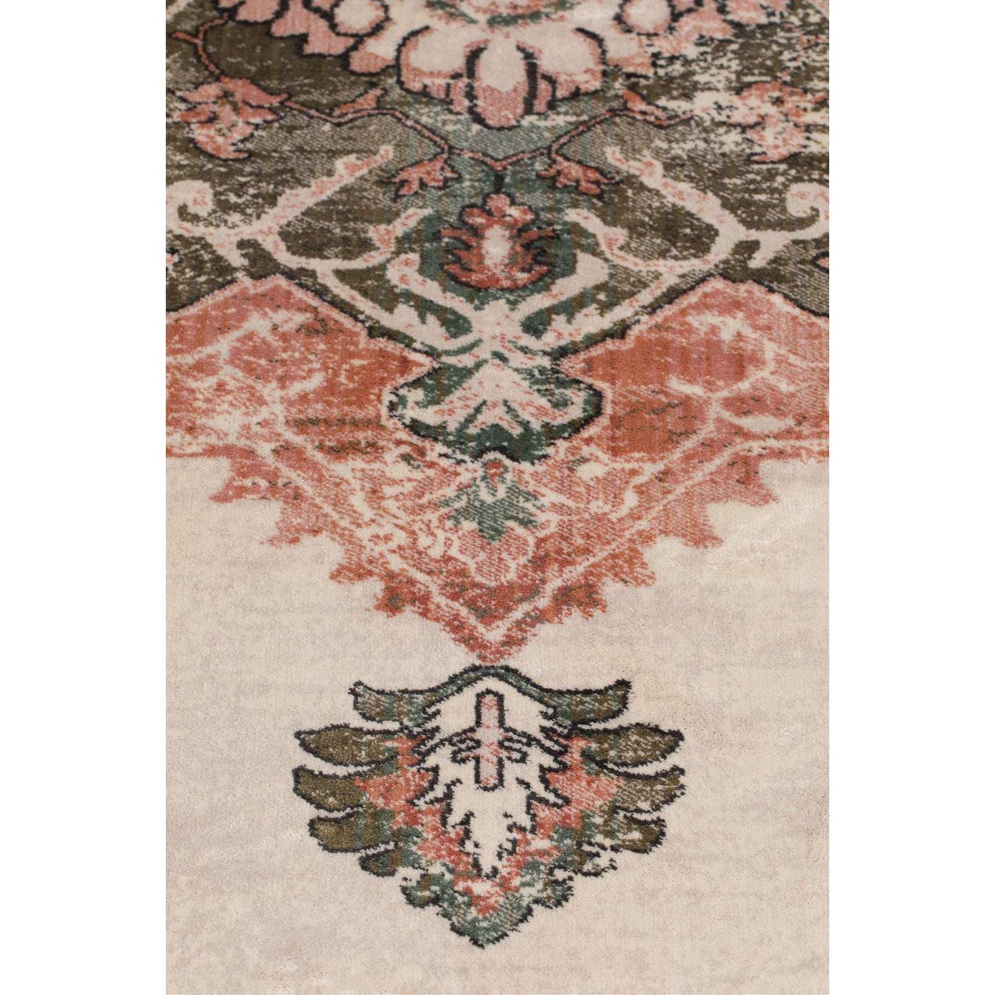 Dutchbone vloerkleed mahal roze/olijf 300 x 200 x 0,55 cm