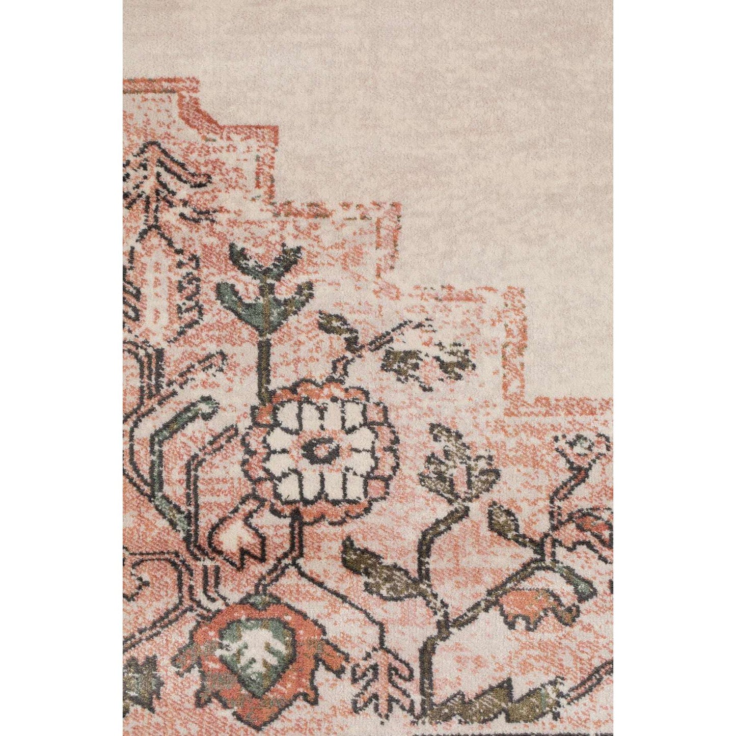 Dutchbone vloerkleed mahal roze/olijf 300 x 200 x 0,55 cm