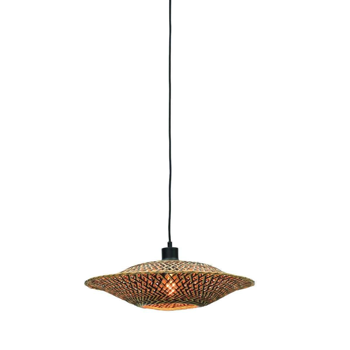 Good&Mojo Hanglamp Bali 44 cm zwart / naturel S