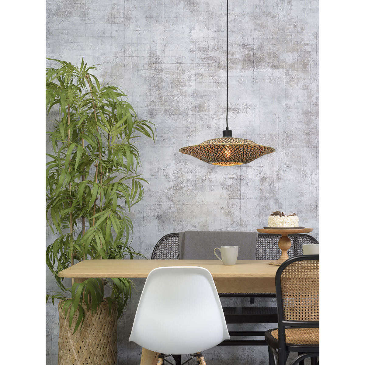 Good&Mojo Hanglamp Bali 44 cm zwart / naturel S