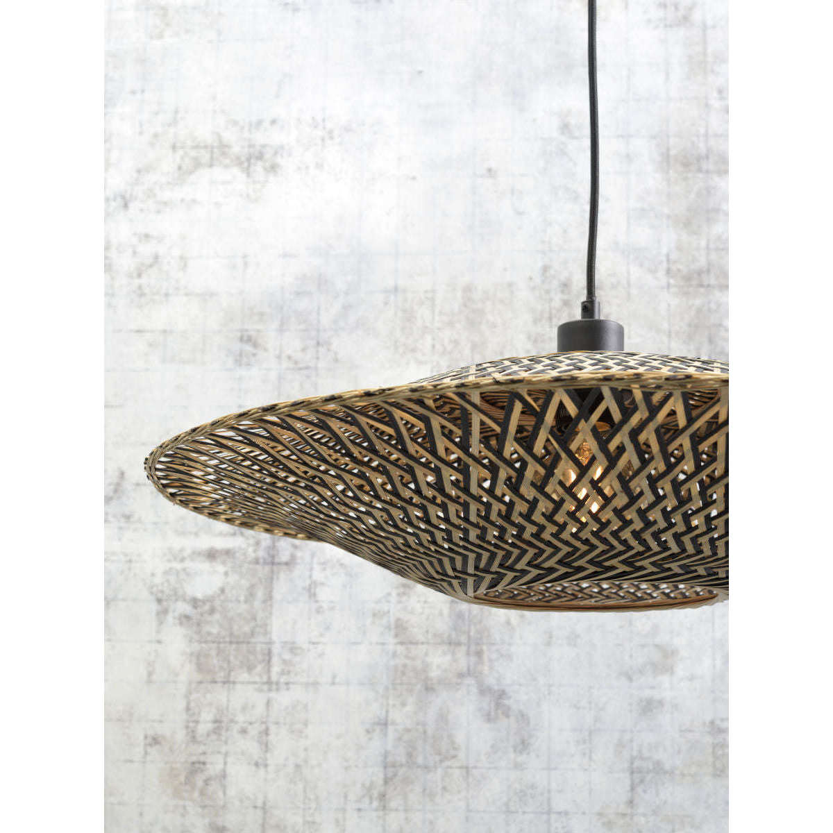 Good&Mojo Hanglamp Bali 44 cm zwart / naturel S