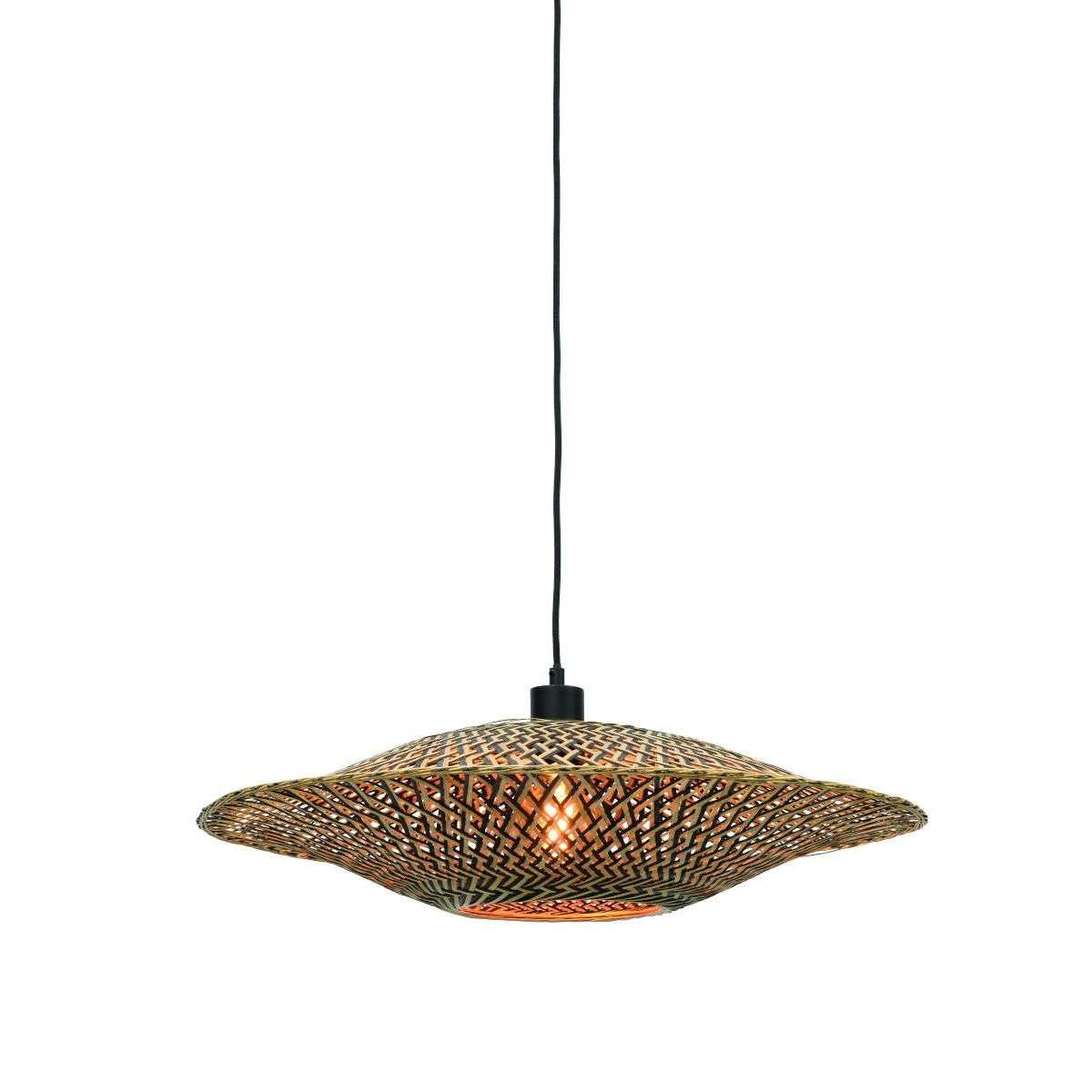 Good&Mojo Hanglamp Bali 60 cm zwart / naturel M
