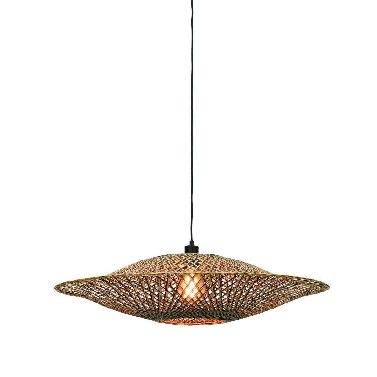 Good&Mojo Hanglamp Bali 87 cm zwart / naturel L