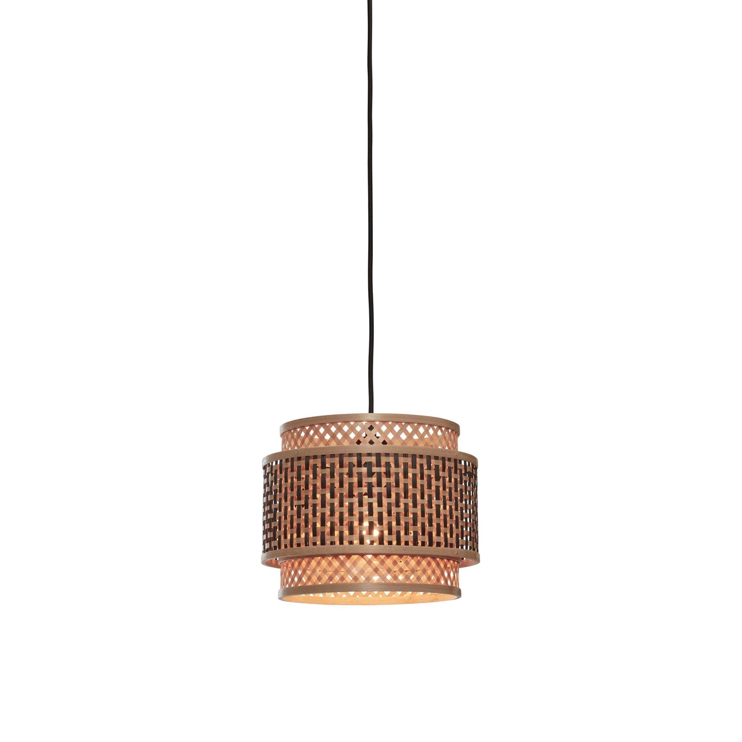 GOOD&MOJO hanglamp bhutan 25 cm S zwart/naturel