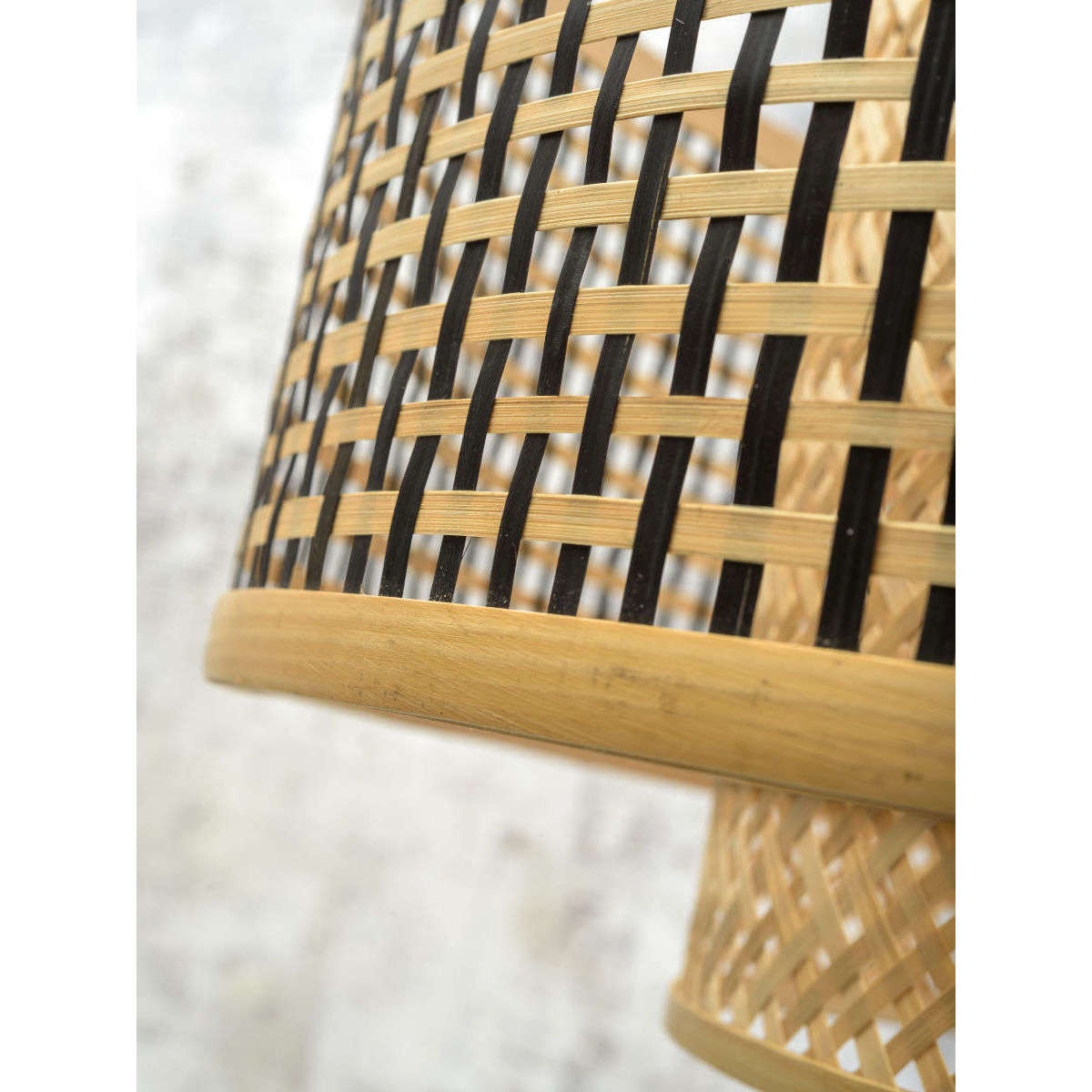 Good&Mojo Hanglamp Bhutan 50 cm zwart / naturel L