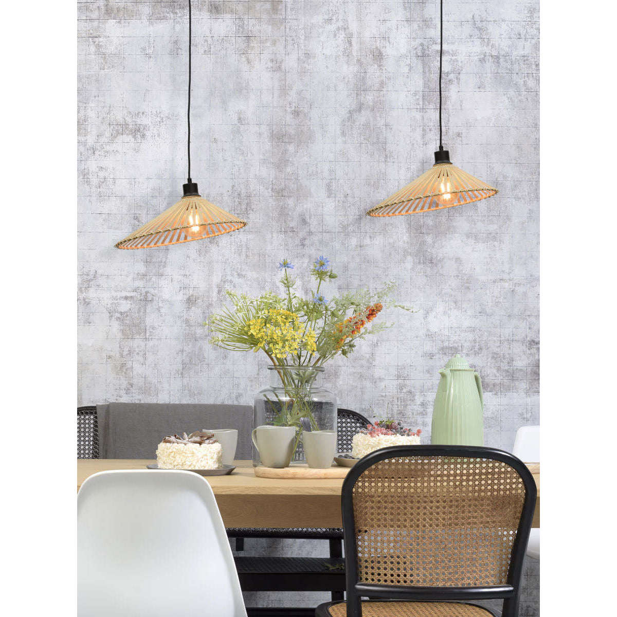 Good&Mojo Hanglamp Bromo asymetrisch 40 cm naturel S