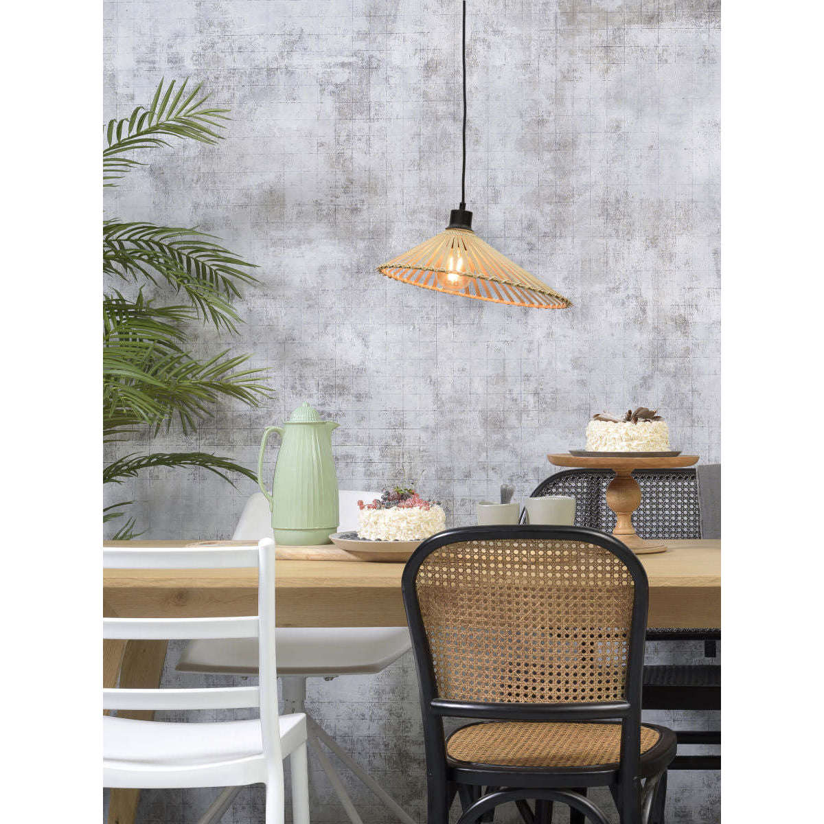 Good&Mojo Hanglamp Bromo asymetrisch 40 cm naturel S