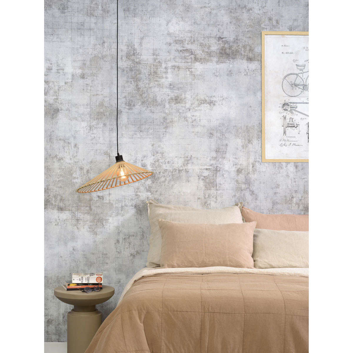 Good&Mojo Hanglamp Bromo asymetrisch 50 cm naturel M