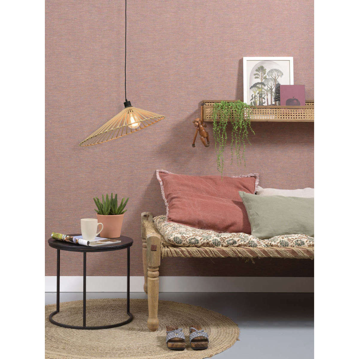 Good&Mojo Hanglamp Bromo asymetrisch 60 cm naturel L