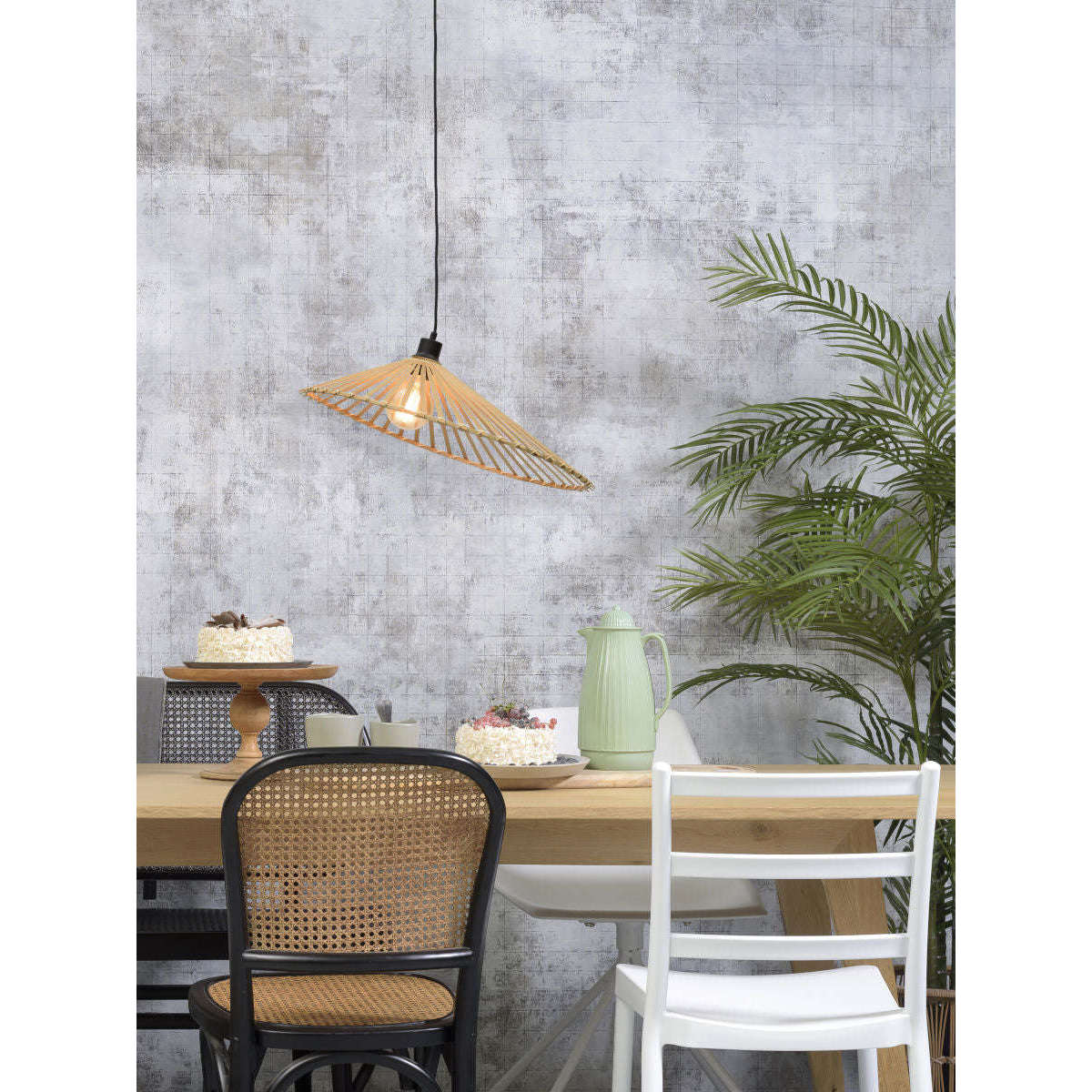 Good&Mojo Hanglamp Bromo asymetrisch 60 cm naturel L