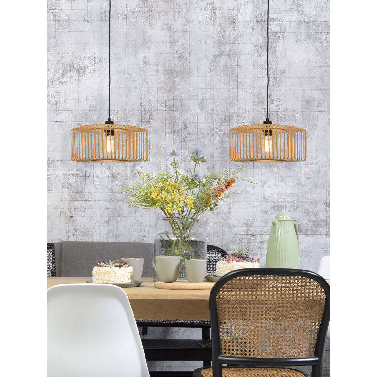 Good&Mojo Hanglamp Bromo rond 40 cm naturel S