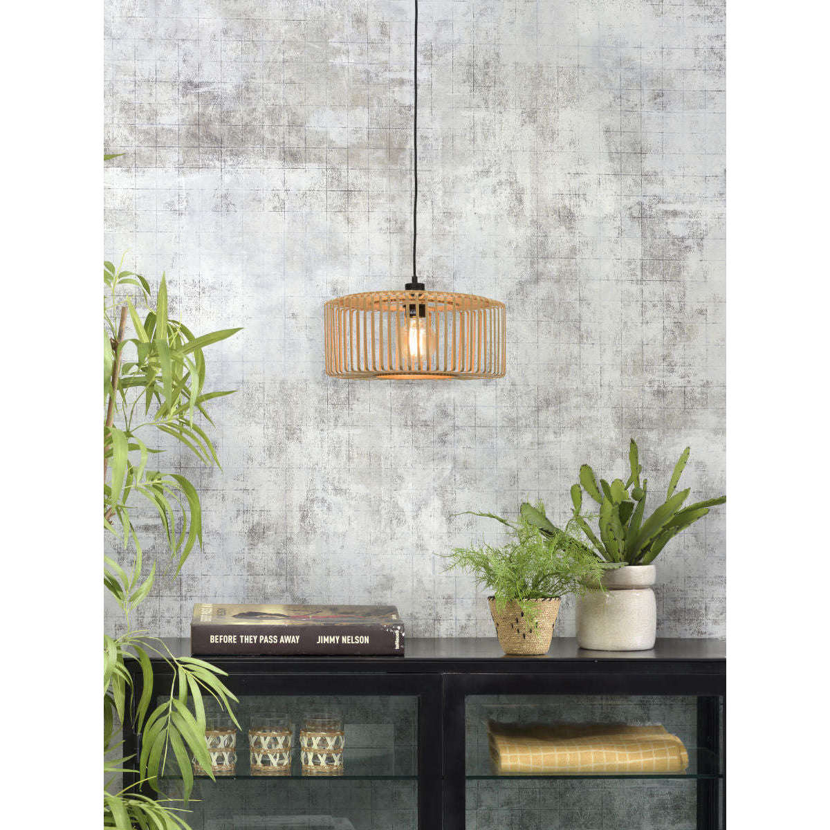 Good&Mojo Hanglamp Bromo rond 40 cm naturel S
