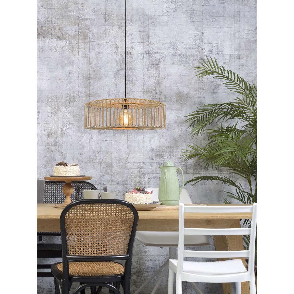 Good&Mojo Hanglamp Bromo rond 60 cm naturel L