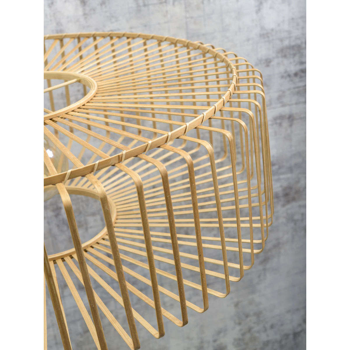 Good&Mojo Hanglamp Bromo rond 60 cm naturel L