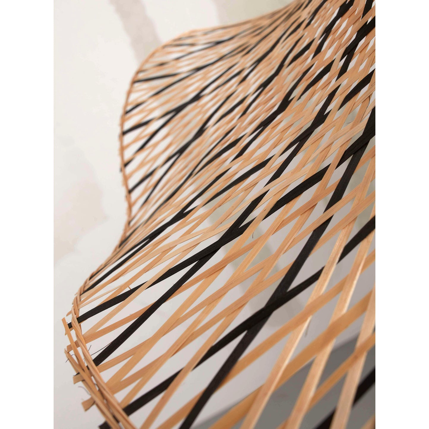 GOOD&MOJO hanglamp ibiza wavy 50 cm S zwart/naturel