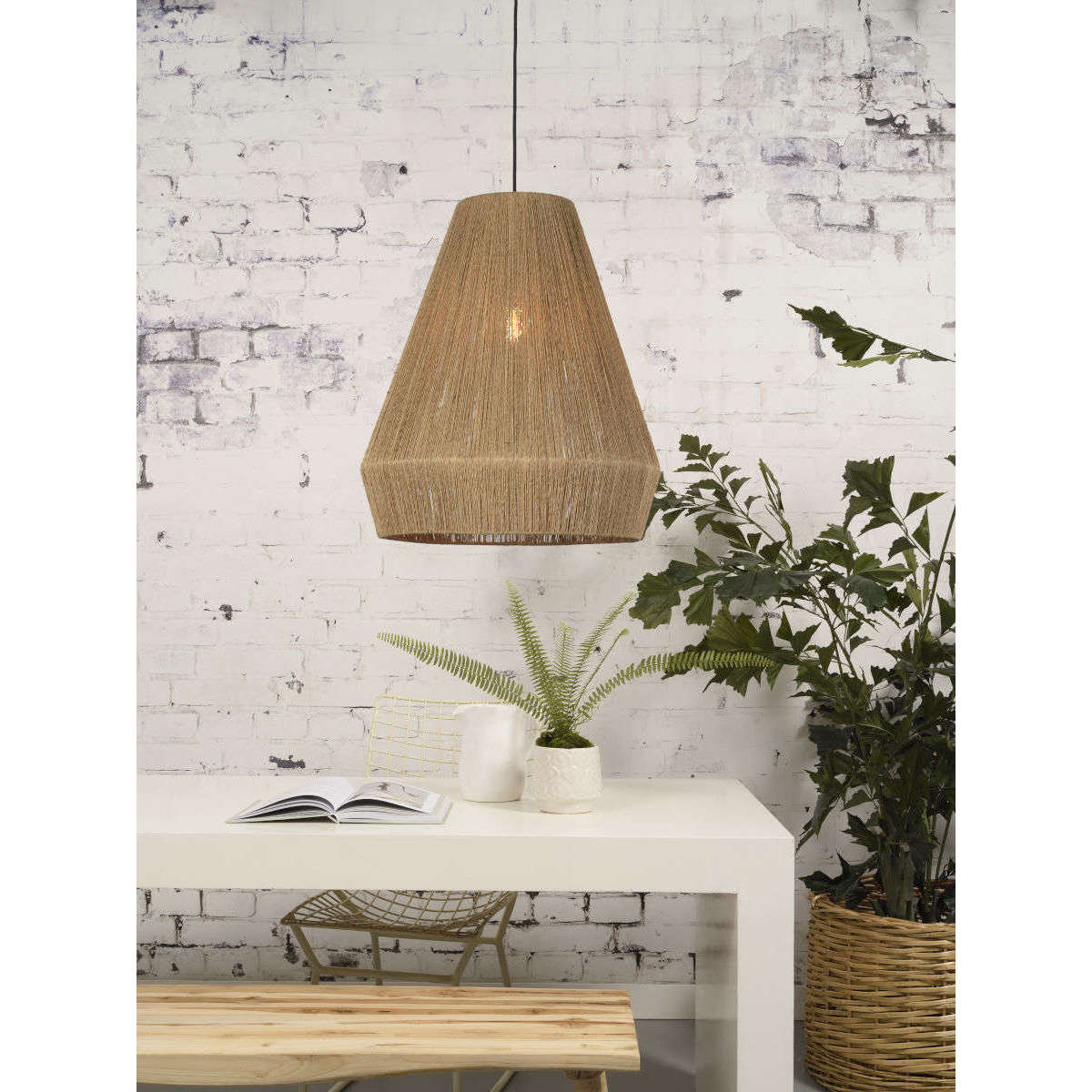 Good&Mojo Hanglamp Iguazu jute naturel L