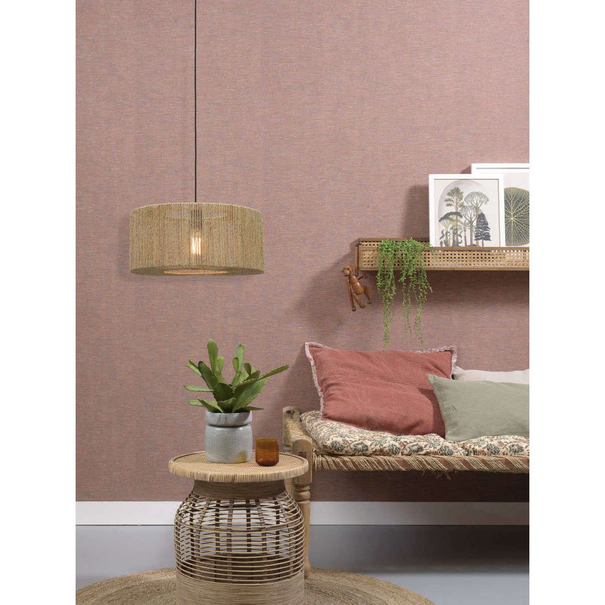 Good&Mojo Hanglamp Iguazu rond / recht 50 cm S