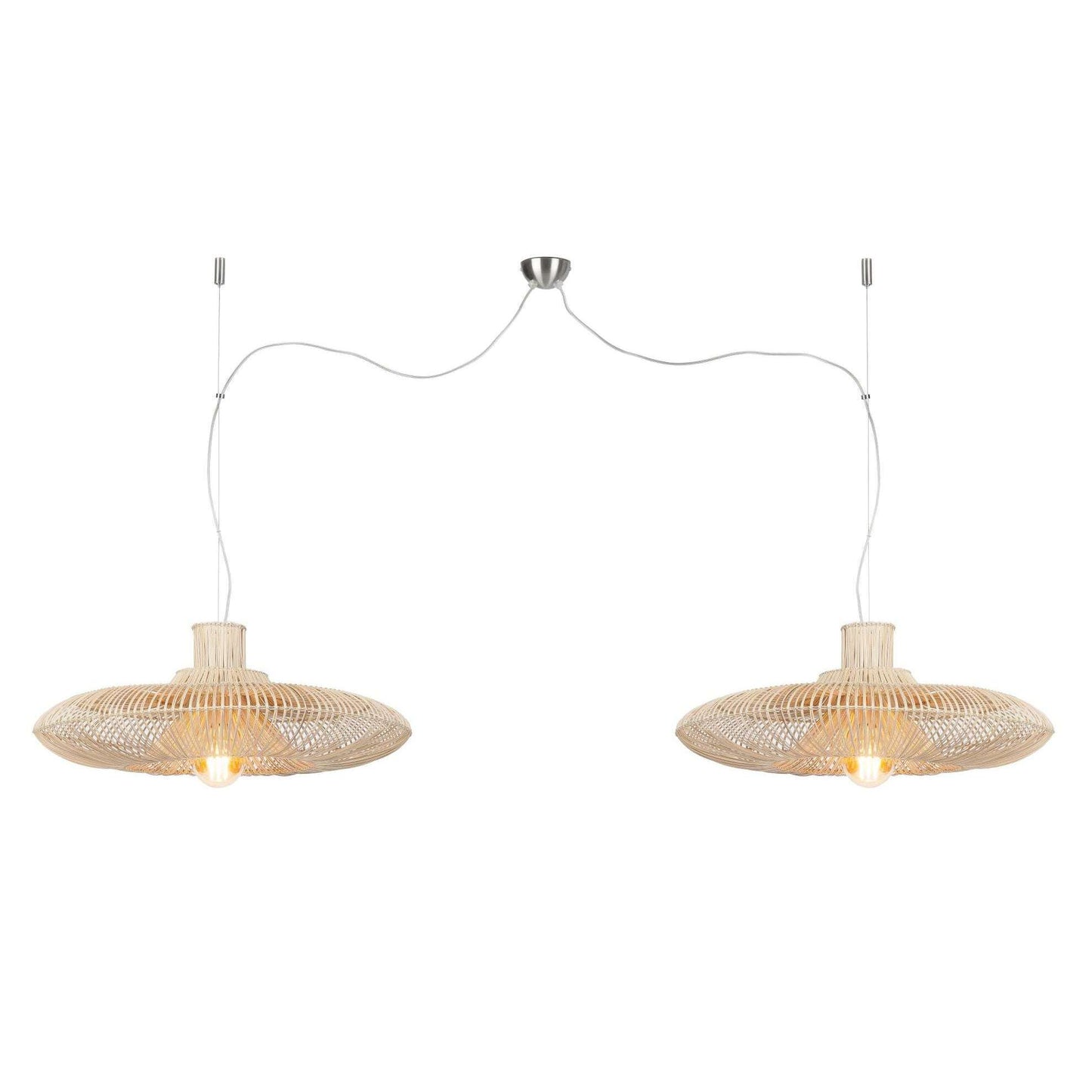 Good&Mojo Hanglamp Kalahari rotan dubbel kap naturel L