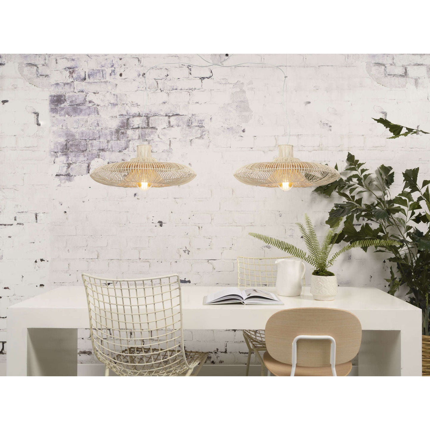 Good&Mojo Hanglamp Kalahari rotan dubbel kap naturel L