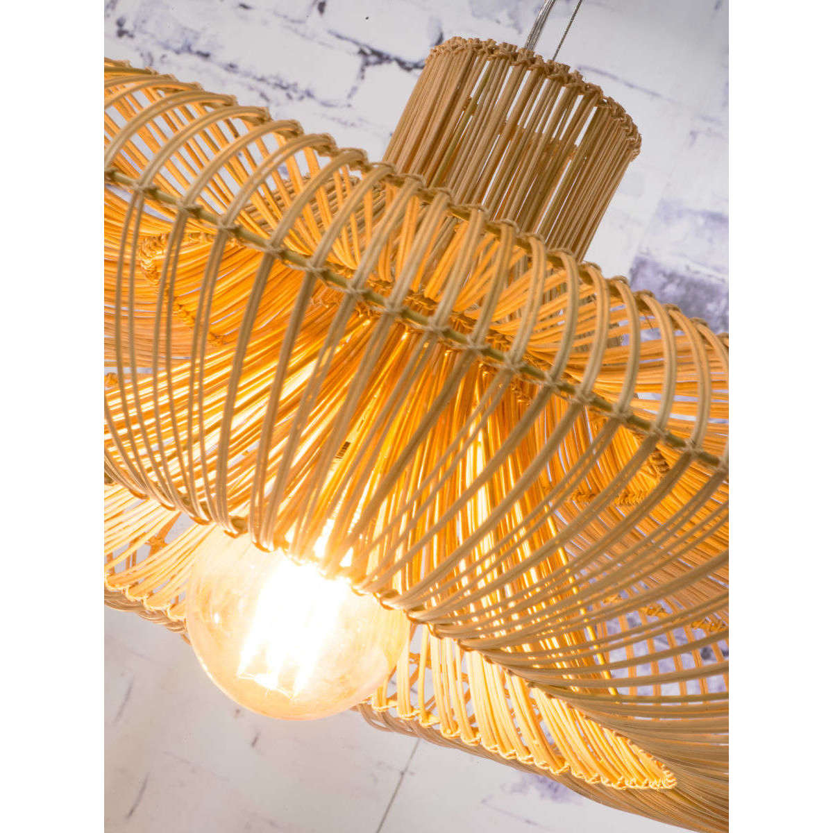 Good&Mojo Hanglamp Kalahari rotan dubbel kap naturel L