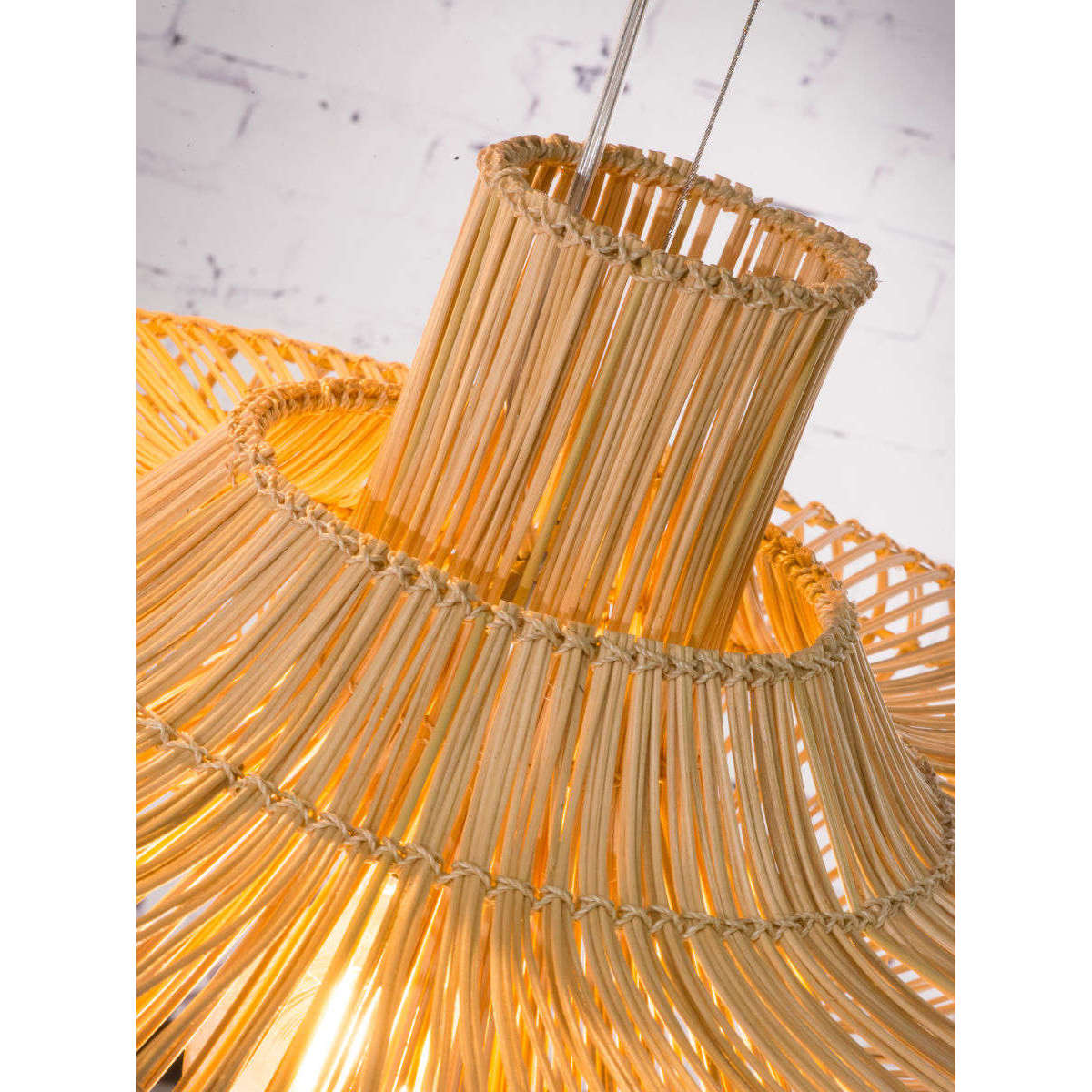 Good&Mojo Hanglamp Kalahari rotan dubbel kap naturel L