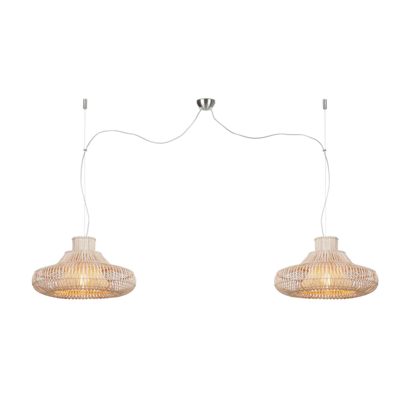 Good&Mojo Hanglamp Kalahari rotan dubbel kap naturel S