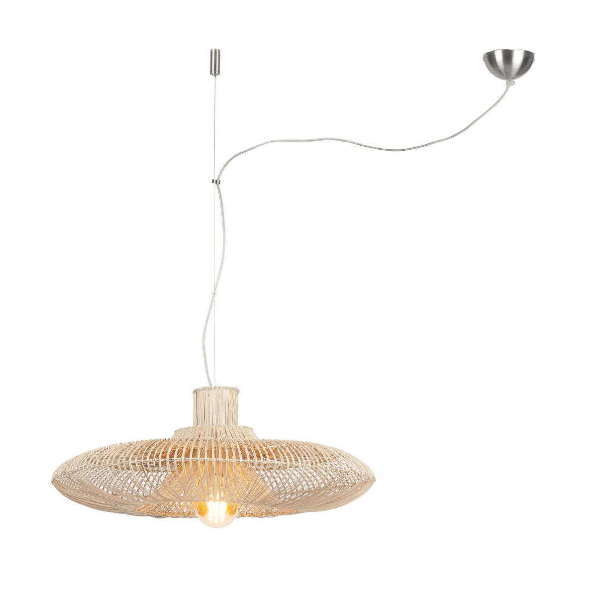 Good&Mojo Hanglamp Kalahari rotan enkel kap naturel L