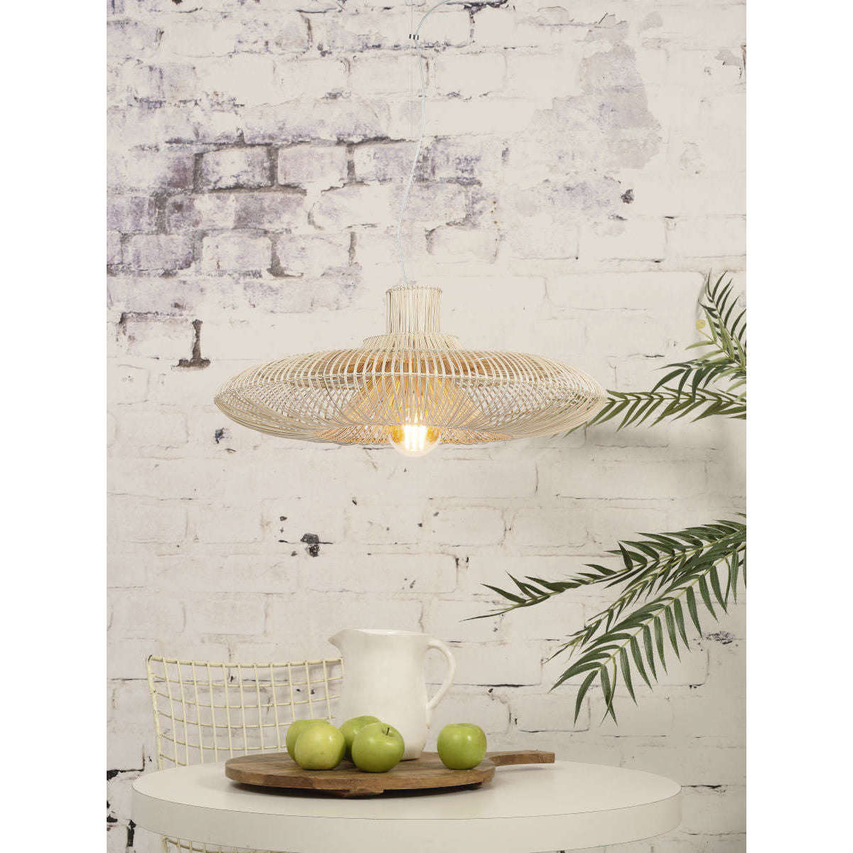 Good&Mojo Hanglamp Kalahari rotan enkel kap naturel L