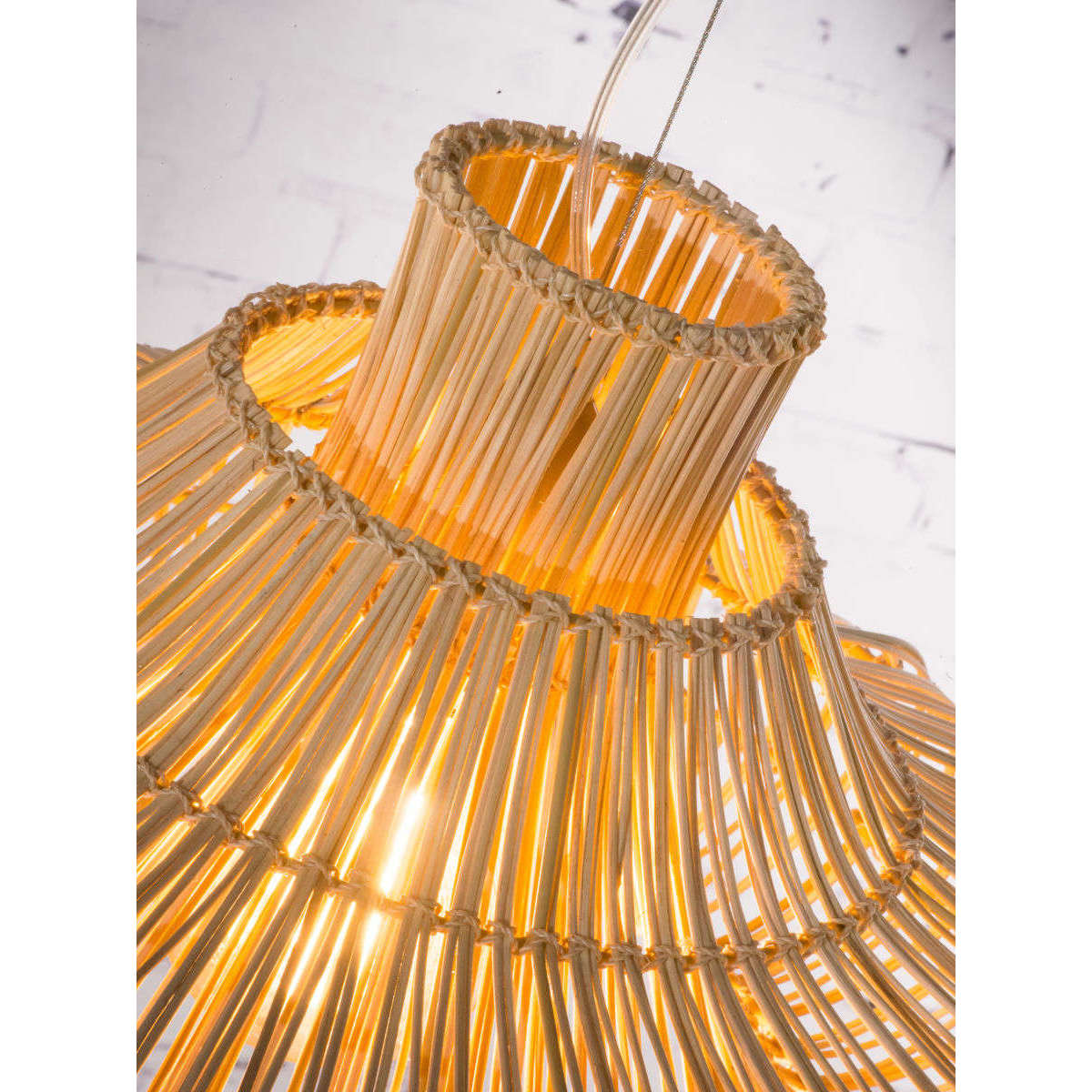 Good&Mojo Hanglamp Kalahari rotan enkel kap naturel S