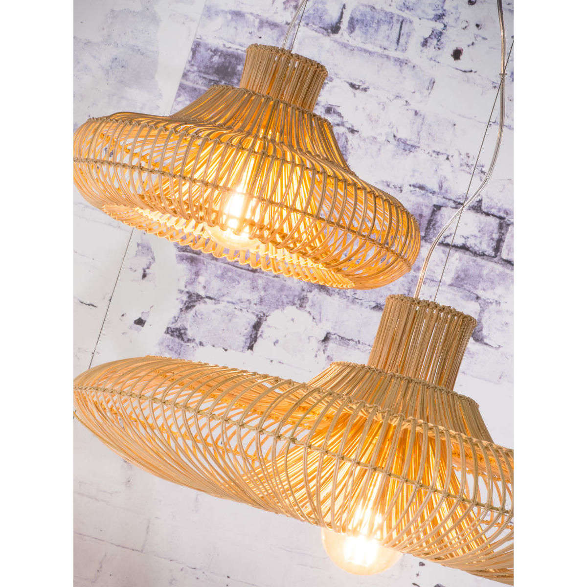 Good&Mojo Hanglamp Kalahari rotan enkel kap naturel S