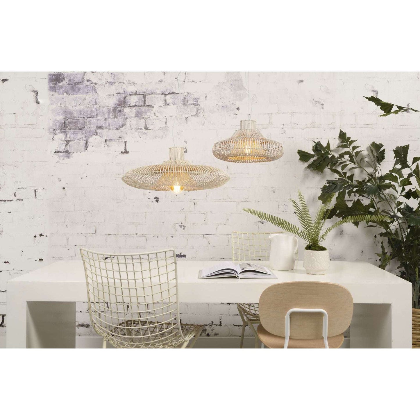 Good&Mojo Hanglamp Kalahari rotan enkel kap naturel S