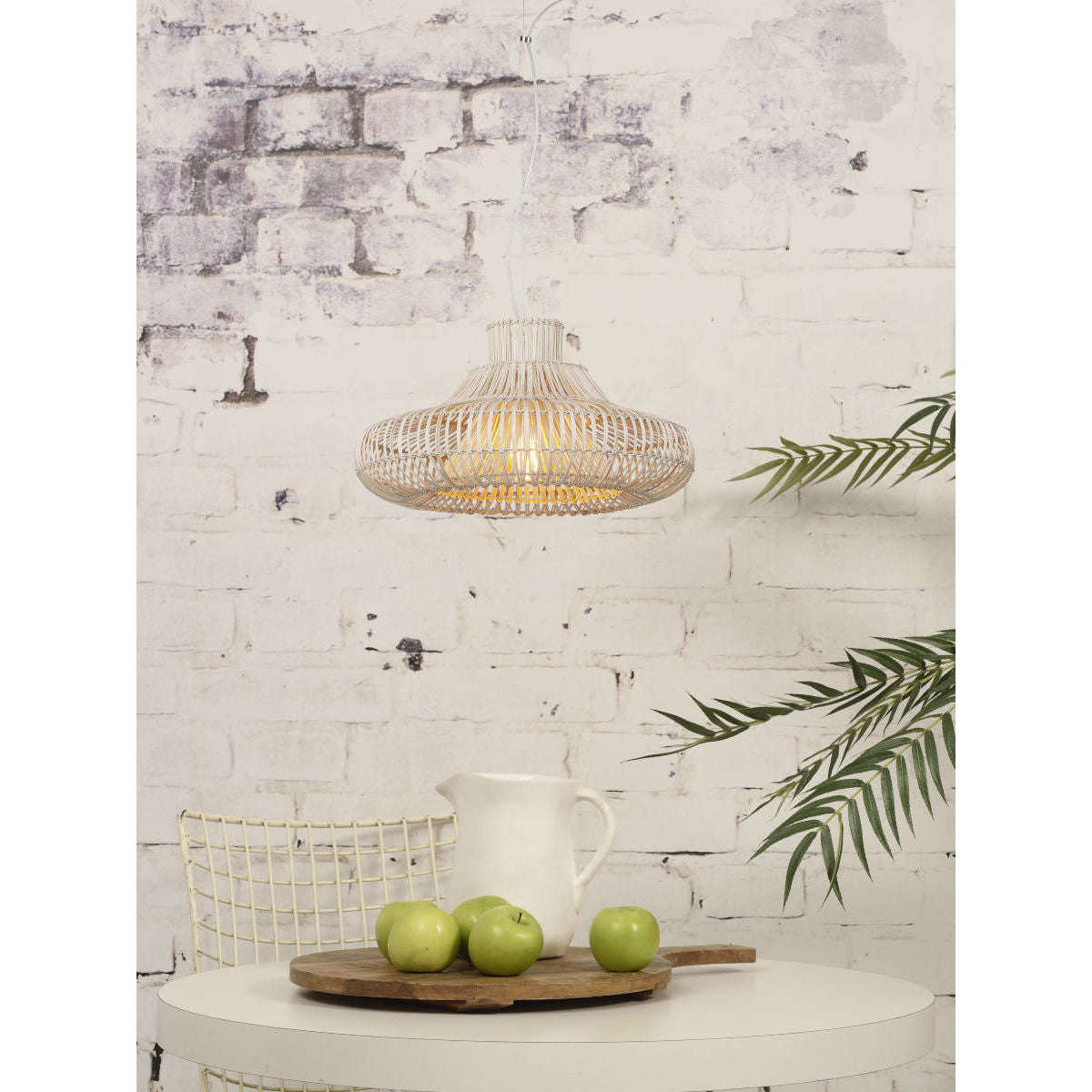 Good&Mojo Hanglamp Kalahari rotan enkel kap naturel S