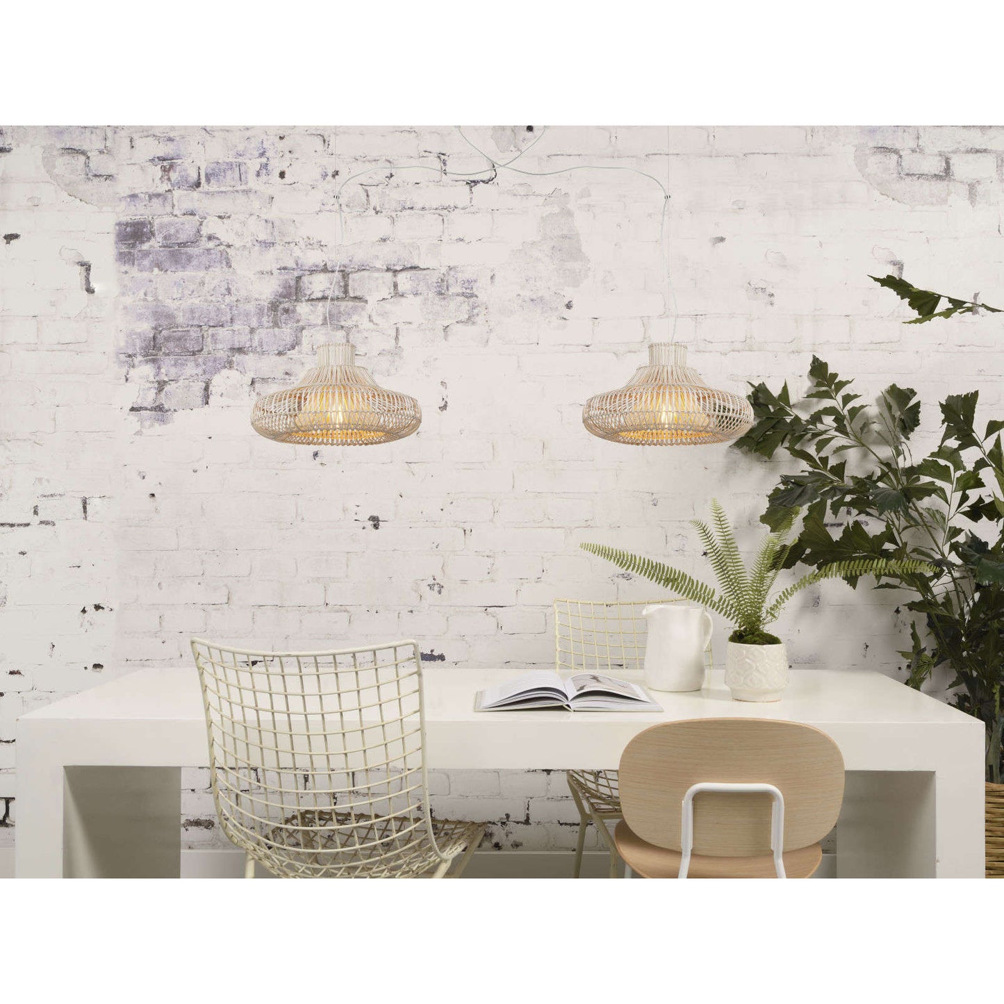 Good&Mojo Hanglamp Kalahari rotan enkel kap naturel S