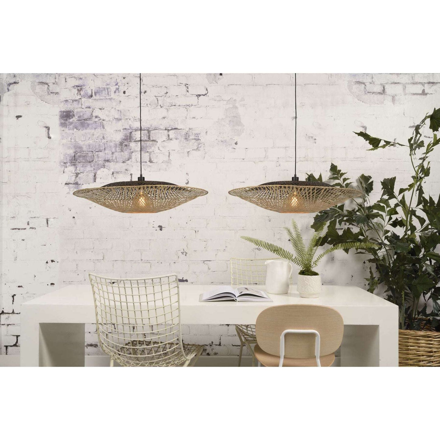 Good&Mojo Hanglamp Kalimantan bamboe plat L