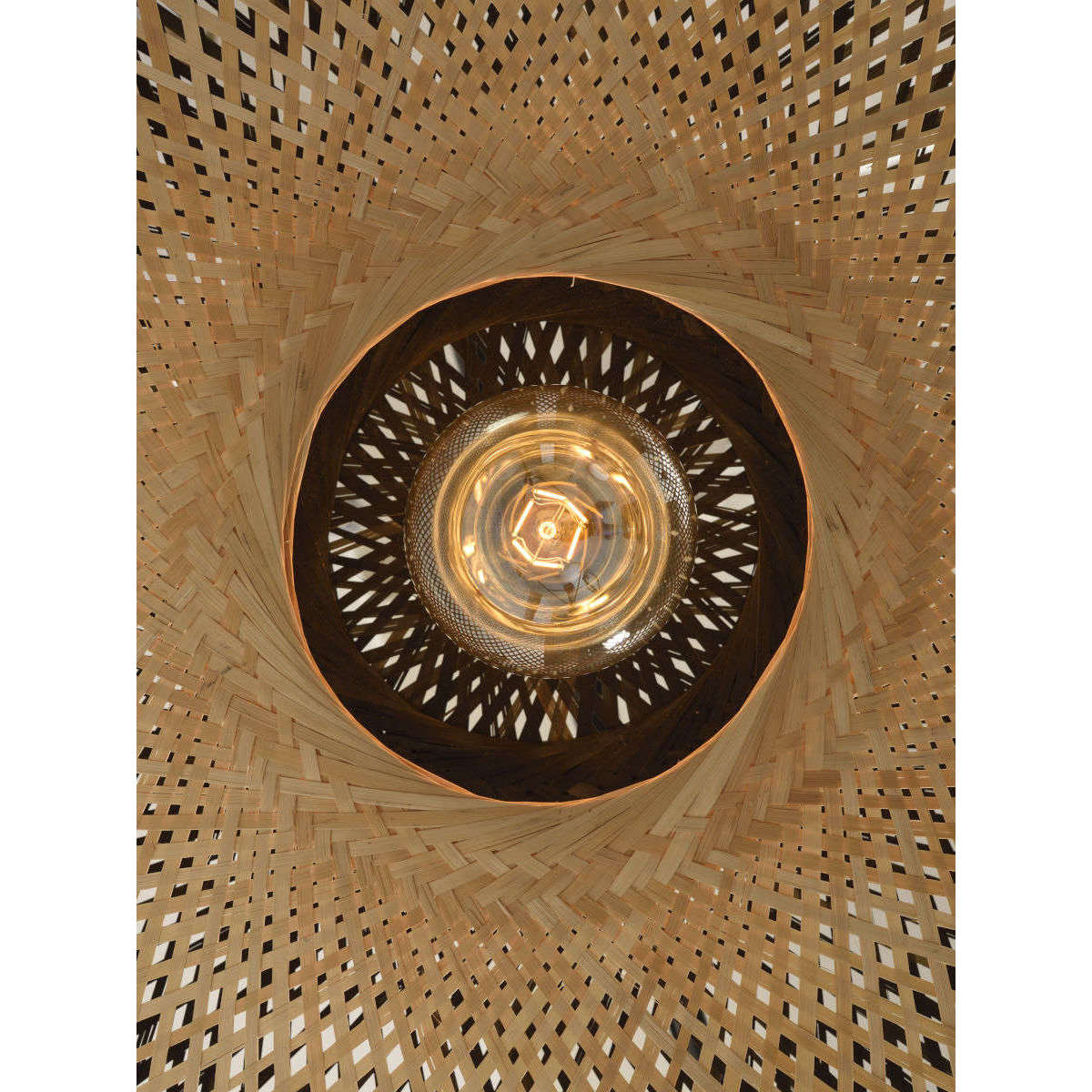 Good&Mojo Hanglamp Kalimantan bamboe plat L