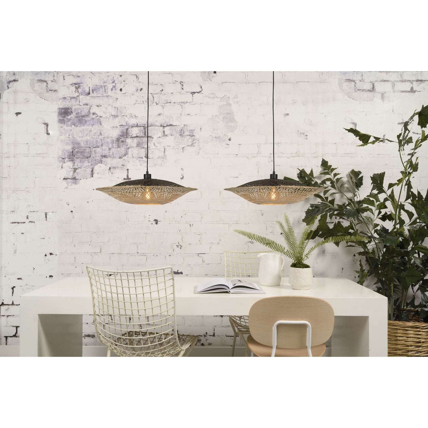 Good&Mojo Hanglamp Kalimantan bamboe plat M