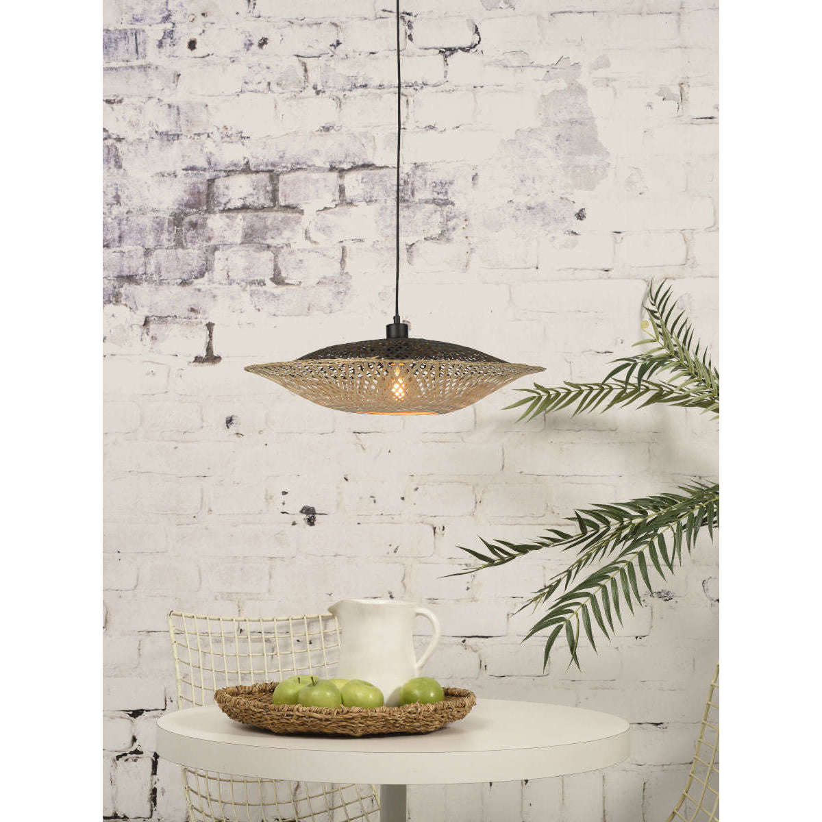 Good&Mojo Hanglamp Kalimantan bamboe plat S