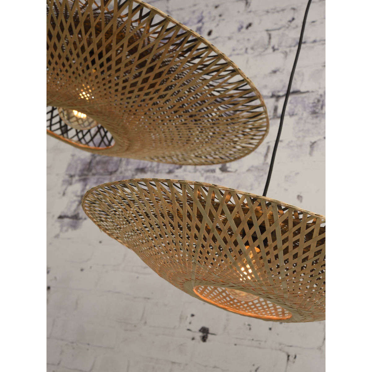 Good&Mojo Hanglamp Kalimantan bamboe plat S