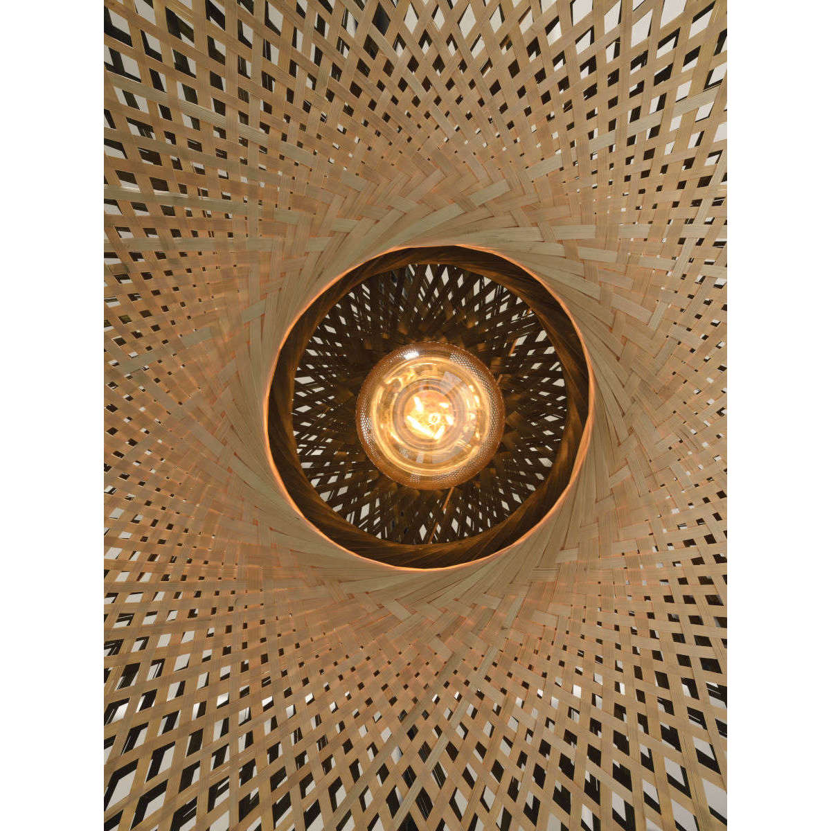 Good&Mojo Hanglamp Kalimantan bamboe plat S