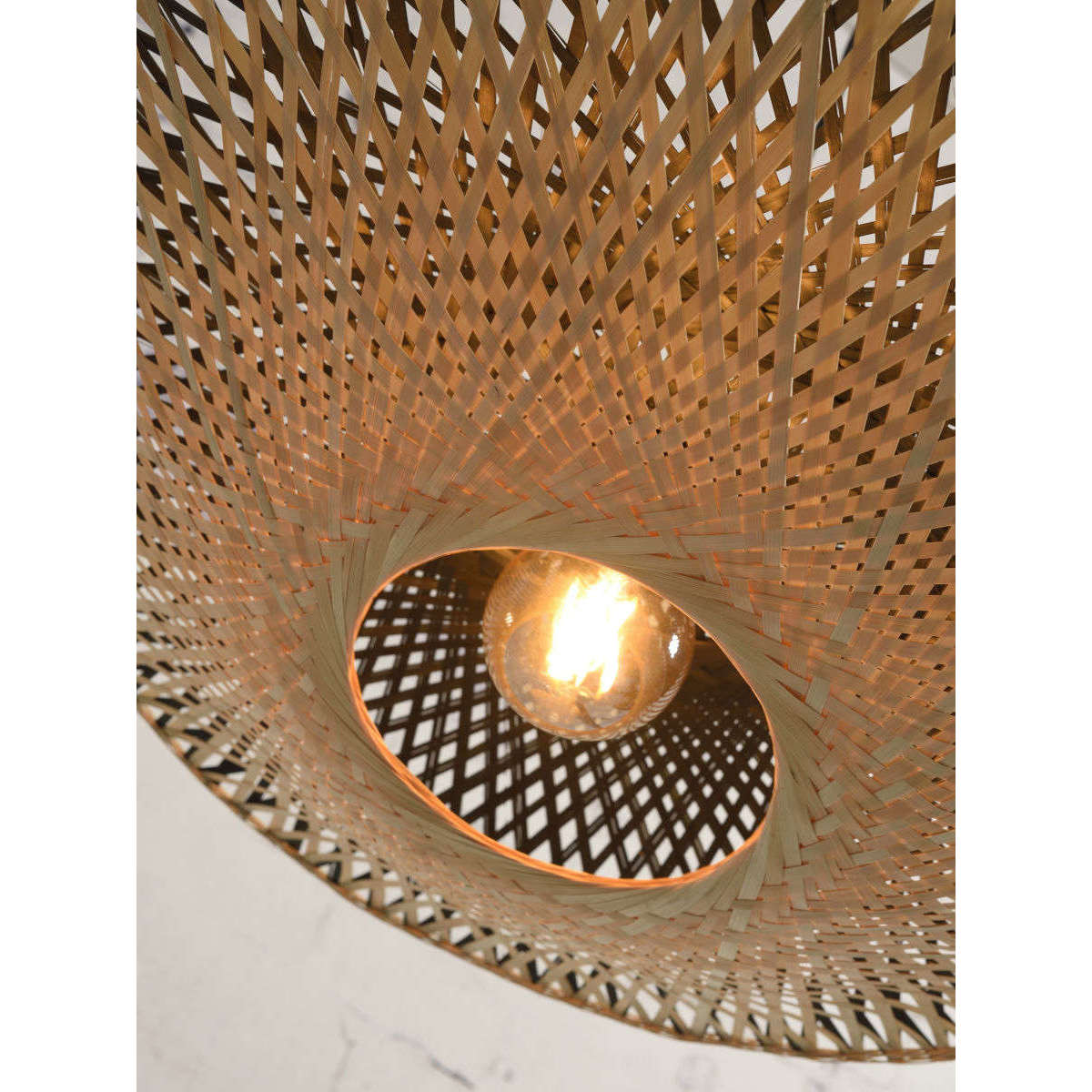Good&Mojo Hanglamp Kalimantan bamboe plat S