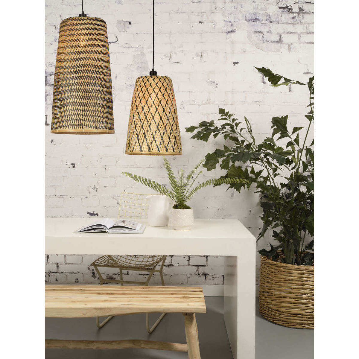 Good&Mojo Hanglamp Kalimantan bamboe / taps L