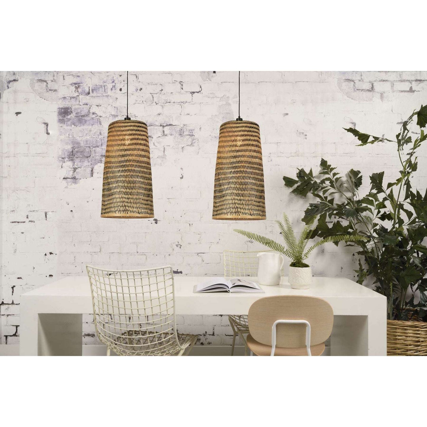 Good&Mojo Hanglamp Kalimantan bamboe / taps L
