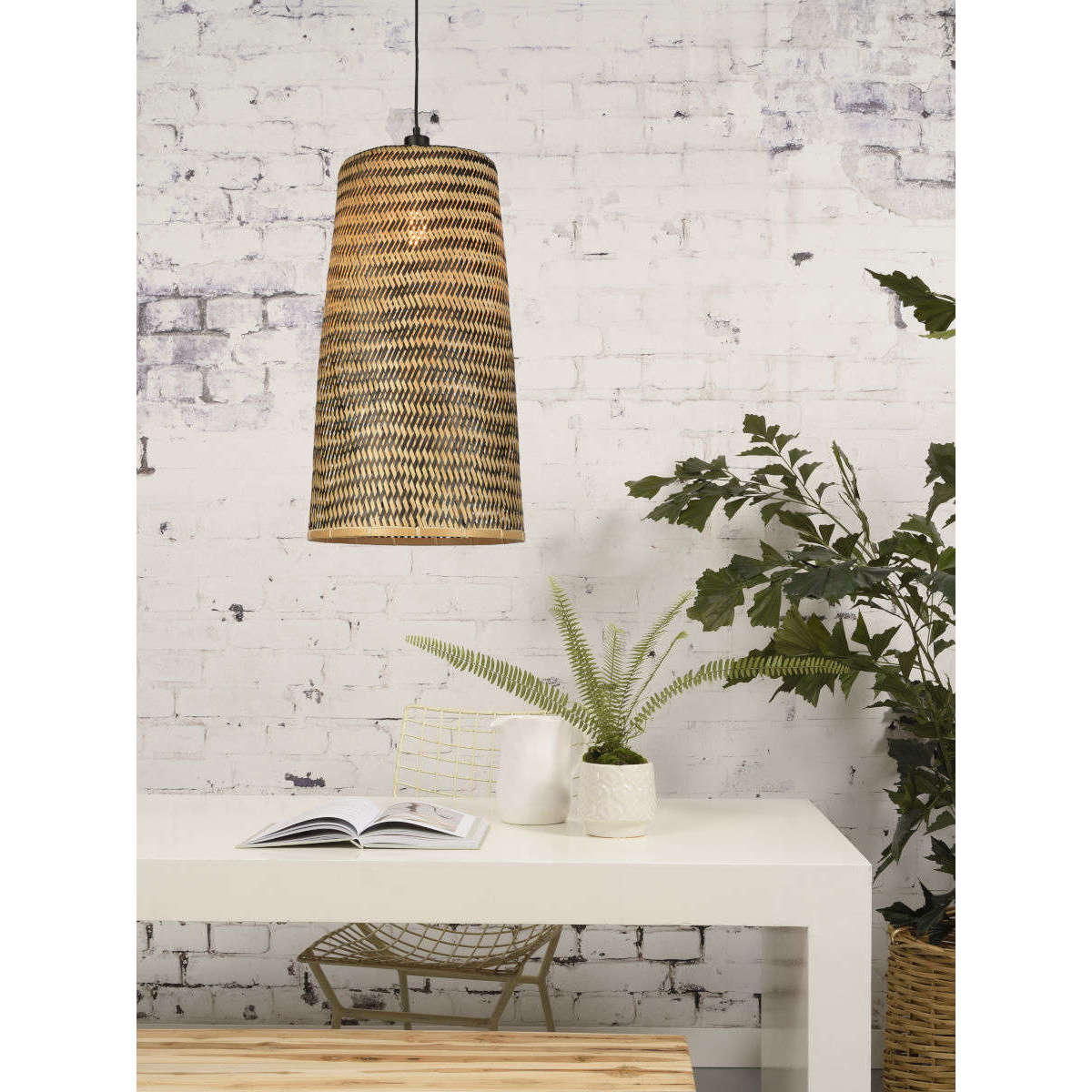 Good&Mojo Hanglamp Kalimantan bamboe / taps L