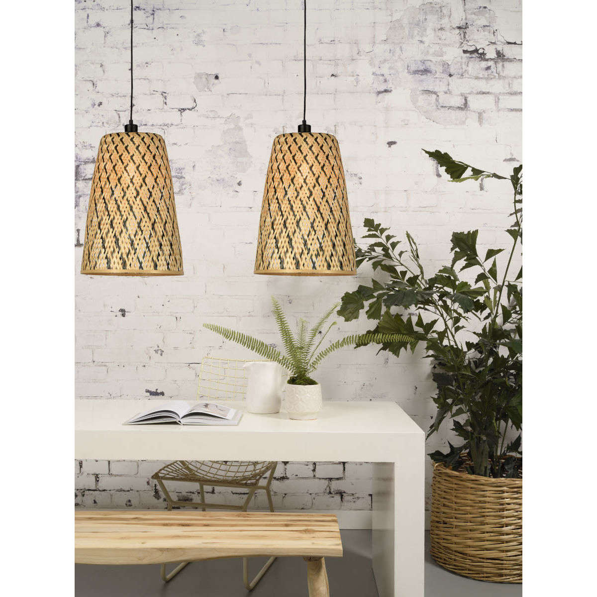 Good&Mojo Hanglamp Kalimantan bamboe / taps S