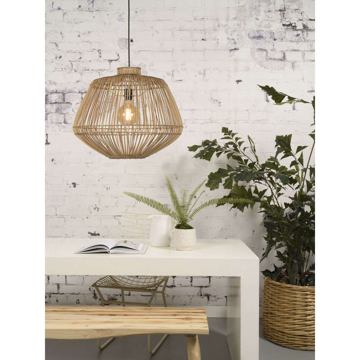 GOOD&MOJO Hanglamp Madagascar rotan naturel