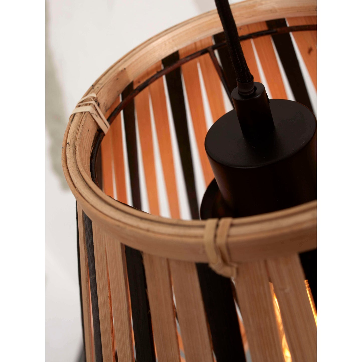 GOOD&MOJO hanglamp merapi diamond 30 cm zwart/naturel