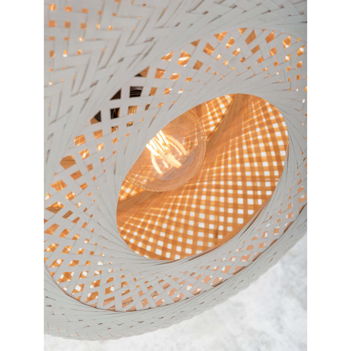 Good&Mojo Hanglamp Palawan 40 cm naturel / wit S